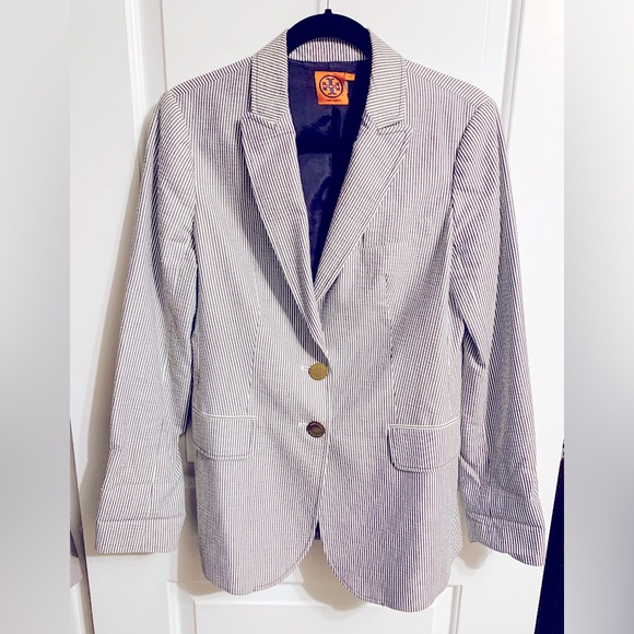 Tory Burch searsucker blazer - Picture 1 of 5